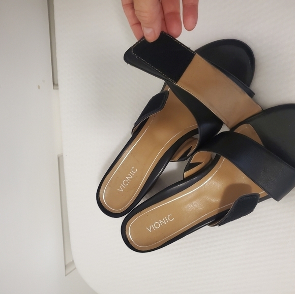 EC Vionic Lorne Black Leather Crisscross Sandals Size 10, Business, Clas… - Picture 10 of 15